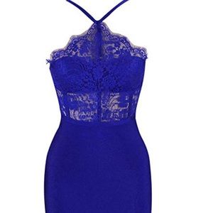Blue lace/bandage dress